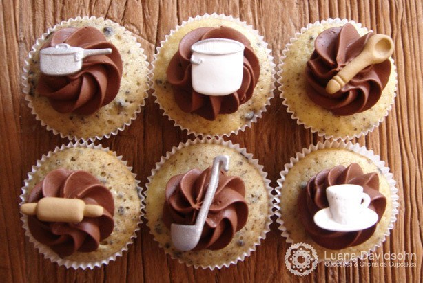 Cupcake Chá de Cozinha Fofo | Confeitaria da Luana