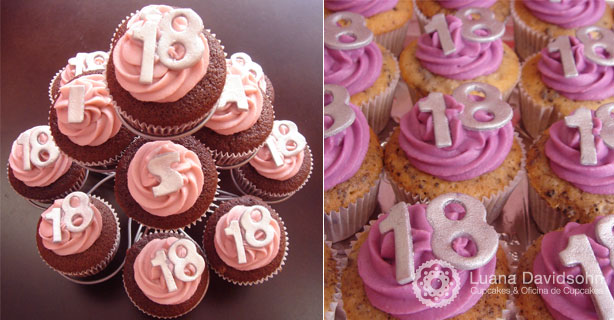 Cupcakes 18 anos | Confeitaria da Luana