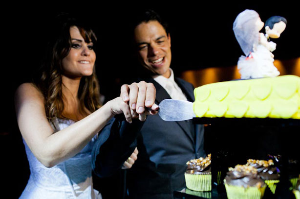Cupcake para Casamento Amarelo e Preto | Confeitaria da Luana