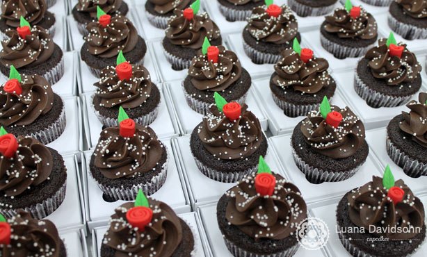 Cupcakes Dia da Mulher Flores | Confeitaria da Luana