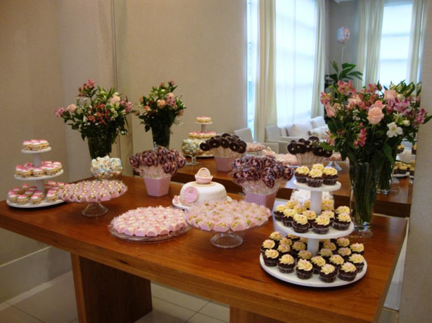 Mesa de Doces Chá de Bebê Claudia | Confeitaria da Luana