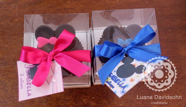 Cupcake Mickey e Minnie Lembrancinha | Confeitaria da Luana