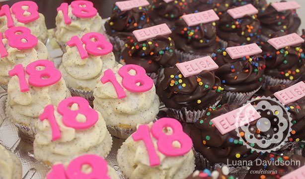 Cupcakes 18 Anos Rosa