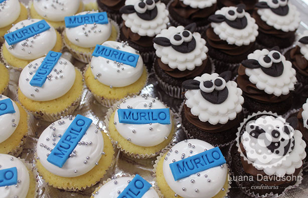 Cupcake com Ovelhas | Confeitaria da Luana