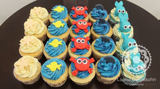 Cupcakes Festa Mar | Confeitaria da Luana