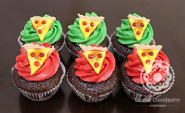 Cupcakes de Pizza | Confeitaria da Luana
