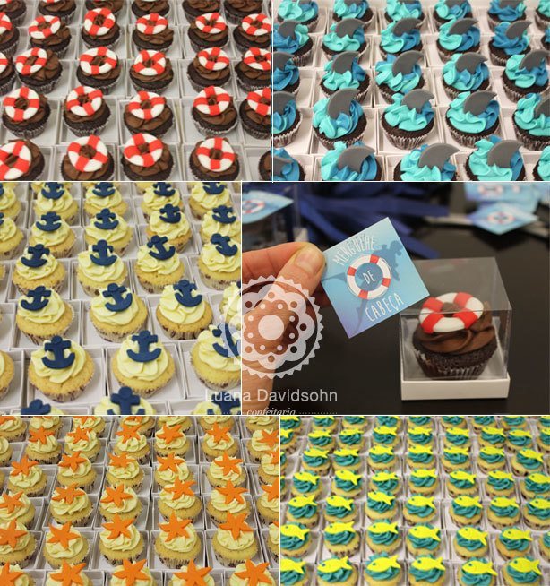 Cupcakes Fundo do Mar | Confeitaria da Luana