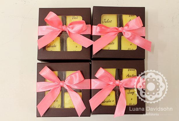 Brownie para Casamento no Convite | Confeitaria da Luana