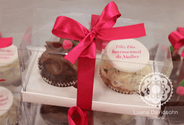 Cupcakes Presentes Dia da Mulher | Confeitaria da Luana