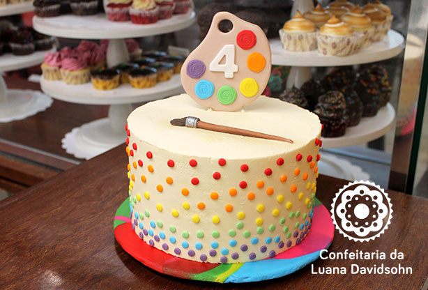 Bolo de Pintura | Confeitaria da Luana