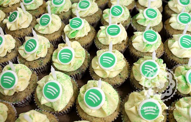 Cupcakes Logo Spotify | Confeitaria da Luana