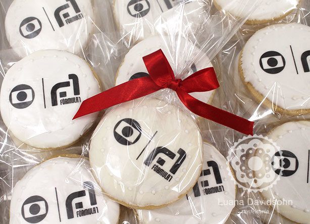 Cookies com Logo TV Globo | Confeitaria da Luana