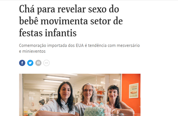 Confeitaria da Luana na Folha de S. Paulo