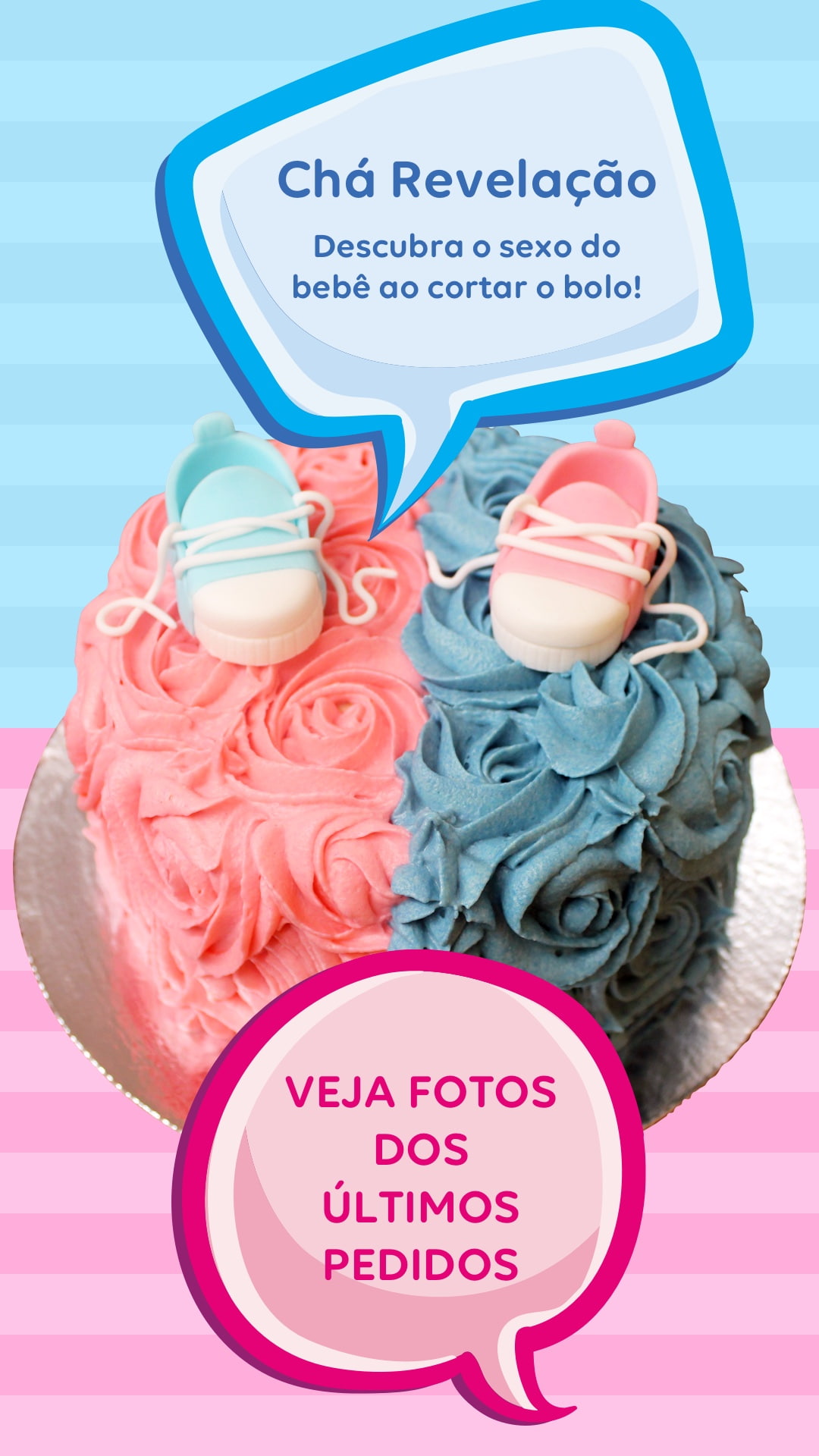 Bolo de Mesversário - Confeitaria da Luana