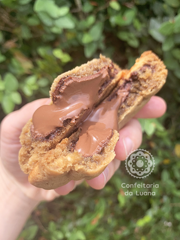 Cookie recheado Nutella | Confeitaria da Luana